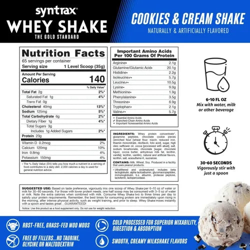 Syntrax Whey Shake Proteína Ultra Filtrada