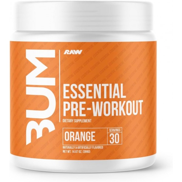 Essential Pre-Workout 30 Servings - RAW Nutrition Naranja L-Citrulina Beta-Alanina