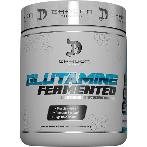 Glutamine Fermented 300 Gr - Dragon Pharma 100% Pura Vegana 60 Porciones