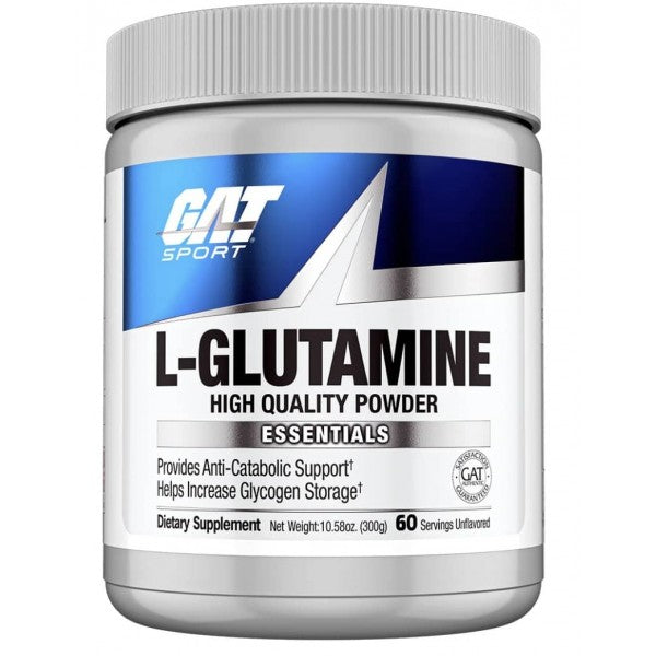 L-Glutamine 300 Gr - GAT 60 Porciones 5g Sin Gluten Libre Sabores