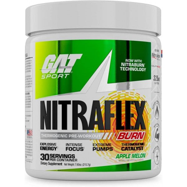 Nitraflex Burn 30 Servings - GAT Esports Línea Oxido Libre Gluten Orgánico
