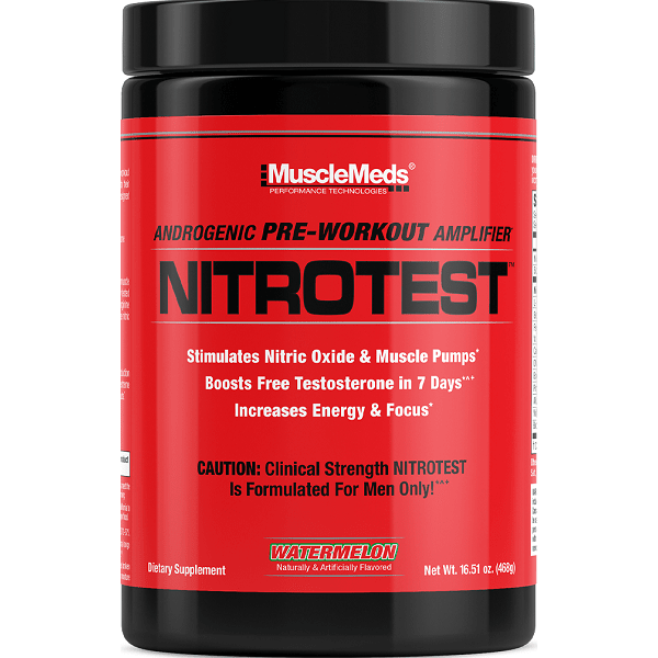 NitroTest 468 Gr - Pre-Entreno Androgénico 30 Servicios Atletas Masculinos Avanzados