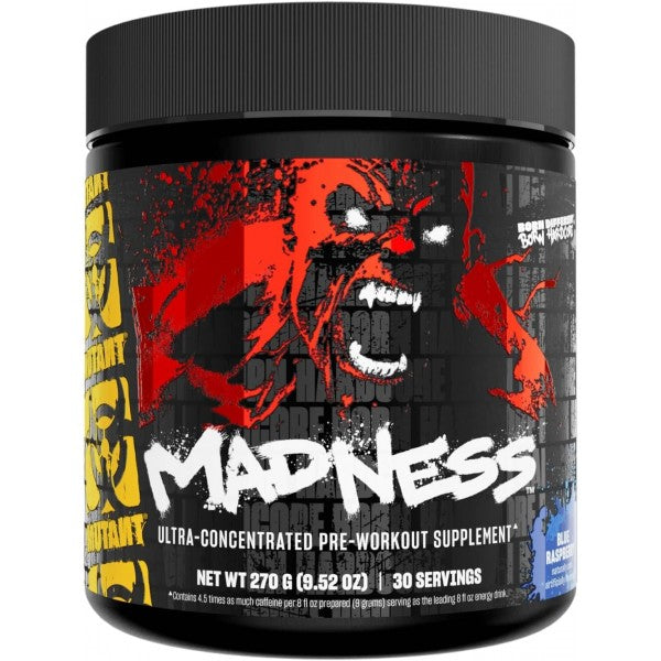 Madness 30 Servings - Mutant 285g Blue Raspberry Aminoácidos Minerales Sin Lactosa