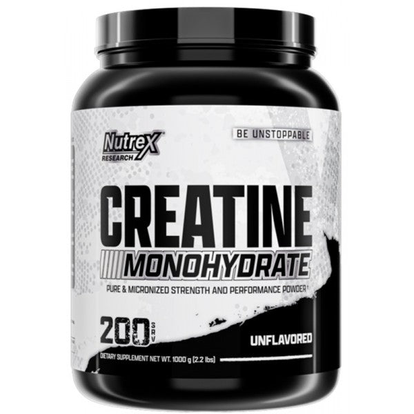 Creatine Monohydrate 1 Kg - Nutrex Sin Sabor 60 Servicios Libre de Gluten