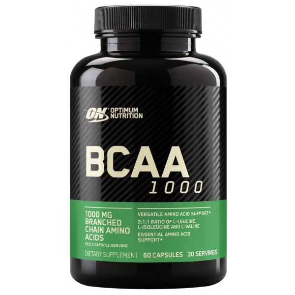 BCAA 1000 60 Caps - Optimum Nutrition 1000mg Proporción 2:1:1 Informed Choice