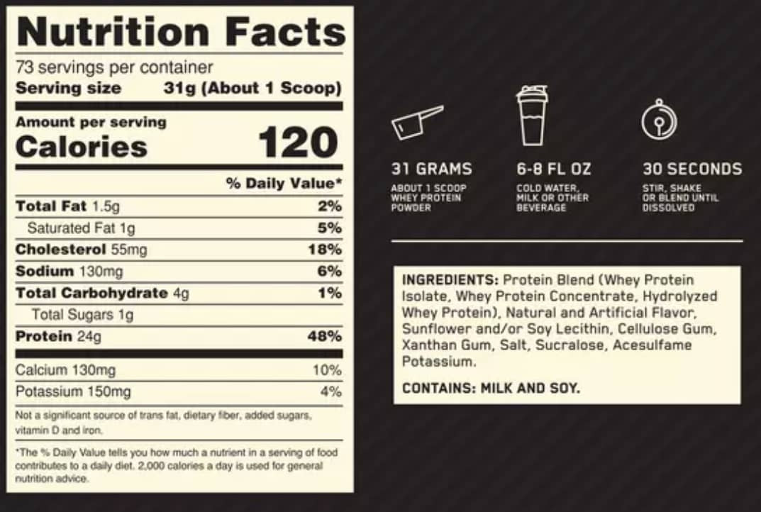 Optimum Nutrition Gold Standard 100% Whey 5 lb