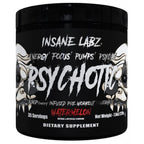 Psychotic Black 220 Gr - Pre Entreno Energía Loca Enfoque Rendimiento Natural