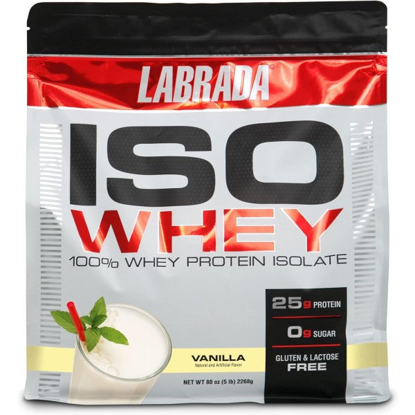 ISO Whey Protein Isolate 5 Lb - Proteína Labrada Chocolate Libre de Gluten