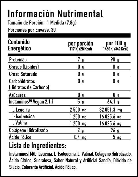 Sexy BCAA's 240 Gr - Limit X Nutrition Colágeno Ácido Fólico Mujeres