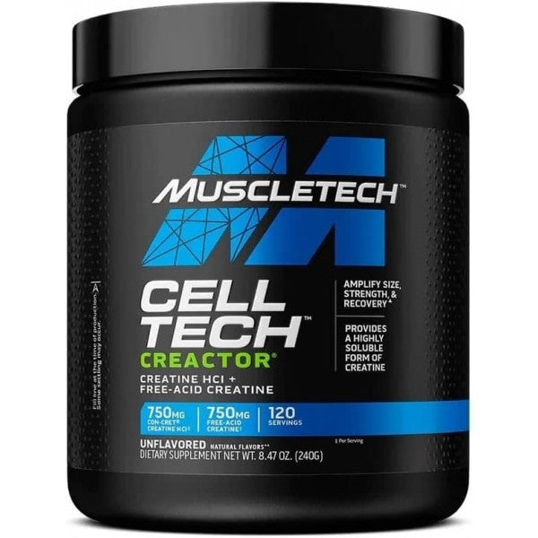 Cell Tech Creactor 274g - MuscleTech 120 Servicios Clorhidrato HCL 750mg