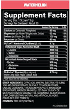 Hardcore BCAA 30 Servings - Mutant Fruit Punch 13g Libre Lactosa