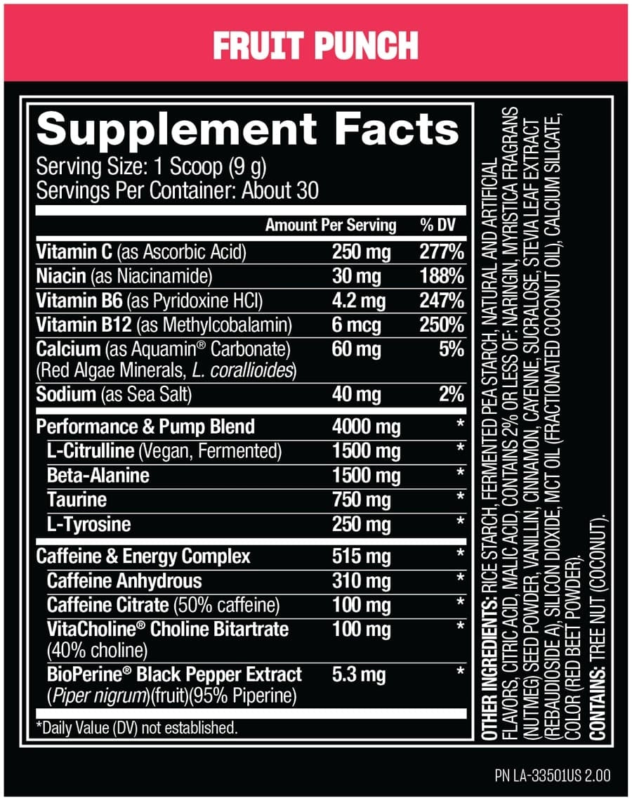 Madness 30 Servings - Mutant 285g Blue Raspberry Aminoácidos Minerales Sin Lactosa