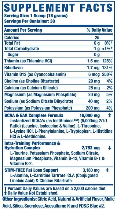 Amino Tone + EAA 540 Gr - Ronnie Coleman 18g Vegano Sin Gluten Sin Lactosa